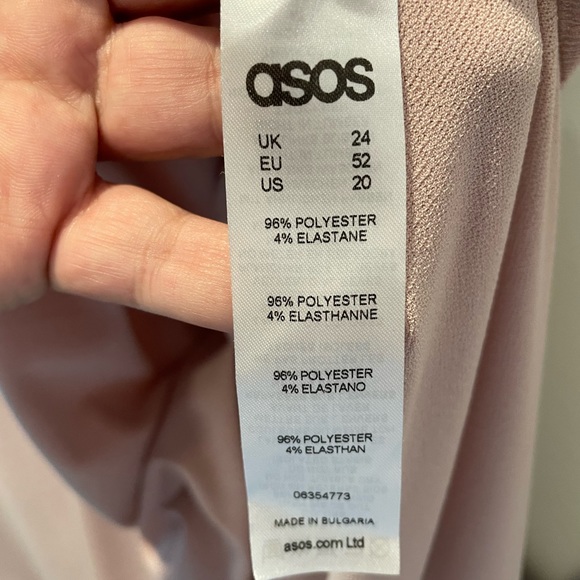 Nude keyhole high low ASOS top US 20 - Picture 3 of 4